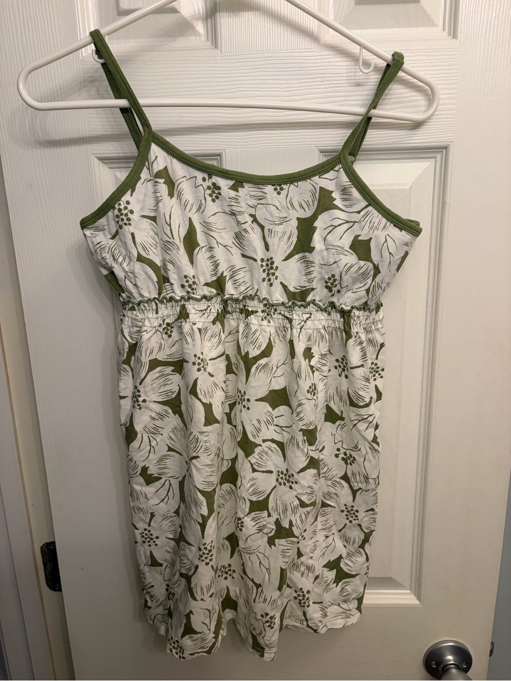 Sonoma Women’s Olive & White Floral Tank Top